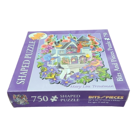 NEW  Bits and Pieces Shaped Puzzle VICTORIAN BIRDHOUSE Mary Lou Troutman 750-pcs - Picture 6 of 6